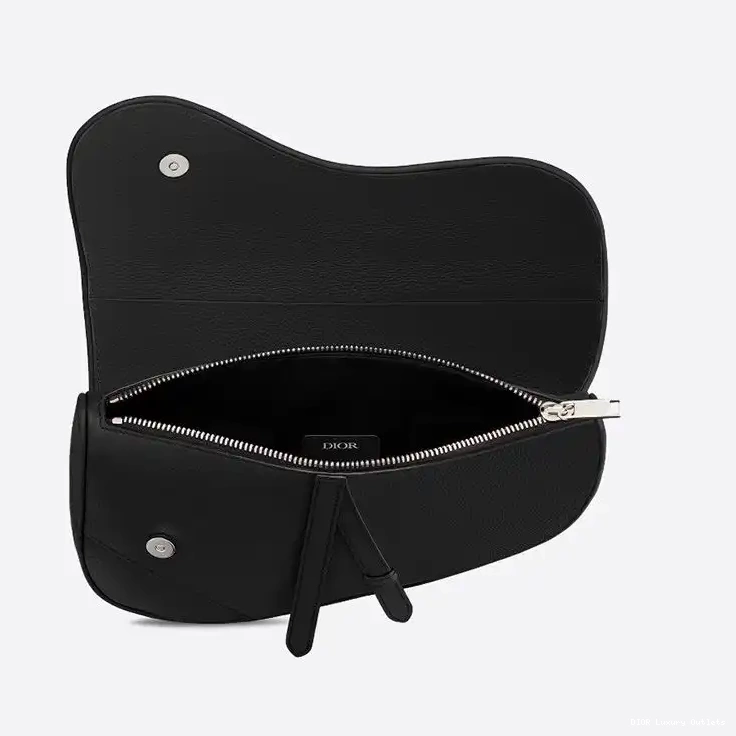 Cheap Black Grainded Saddle Crossbody Dior Calfskin 0417 Luxury